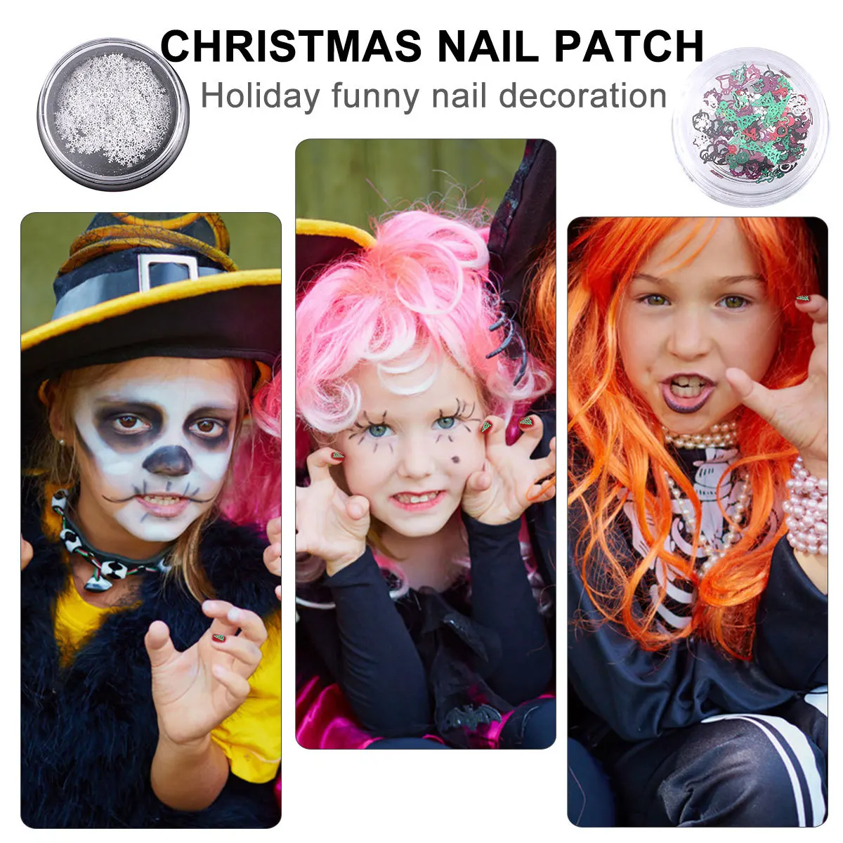 2 個ネイルスパンコール超薄型クリスマスメタルネイルアートデカール DIY マニキュアスノーフレークステッカーホリデーパーティーマニキュアスパンコール