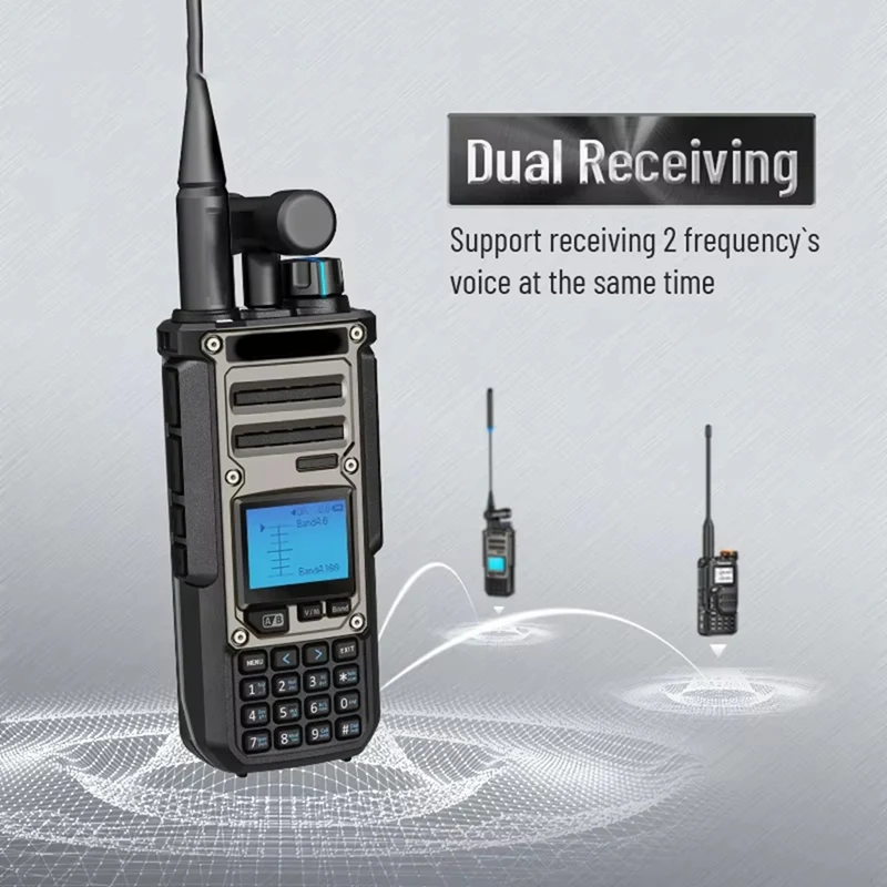 TK11 Two Way Radio Walkie Talkie Portable Long Range 10W Transceiver Ham Amateur CB Shortwave Receiver AM FM NOAA (EU)-AC17