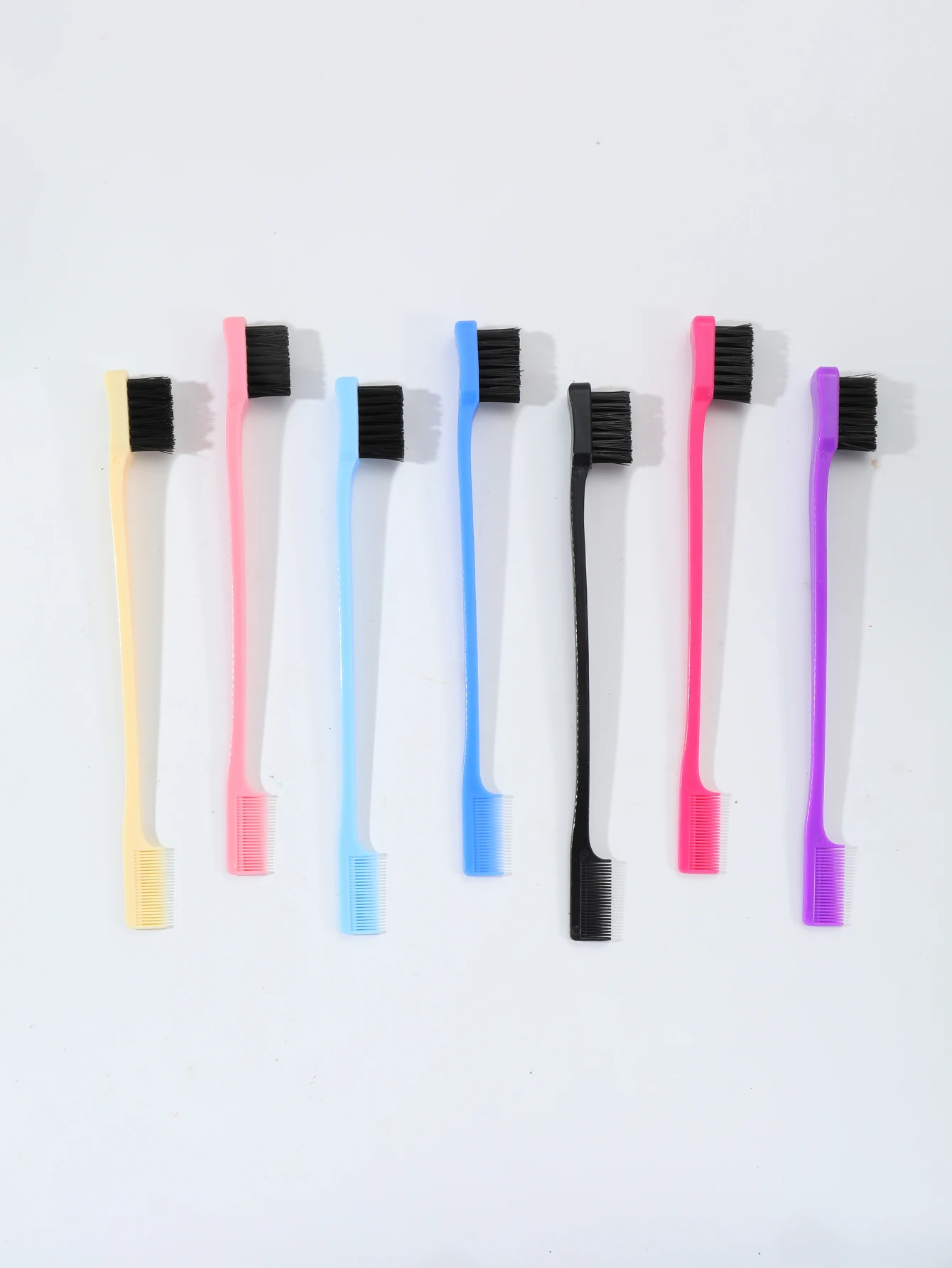 7pcs Anti-Static Multi-Color Double-Sided Edge Comb Set