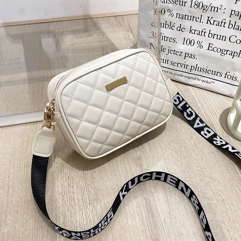 Rhombic pequeno quadrado saco novo popular bolsa de ombro feminina cor sólida couro do plutônio mini zíper bolsas femininas crossbody saco