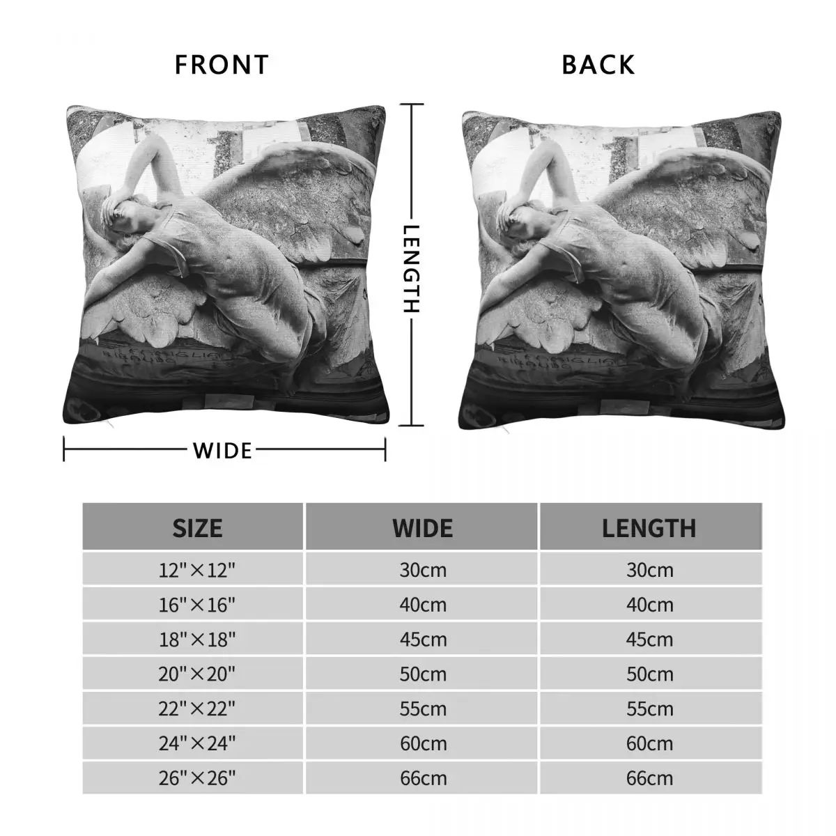 Weeping Angel Tomb Joy Division Square Pillowcase Polyester Linen Velvet Pattern Zip Decor Pillow Case Sofa Cushion Cover