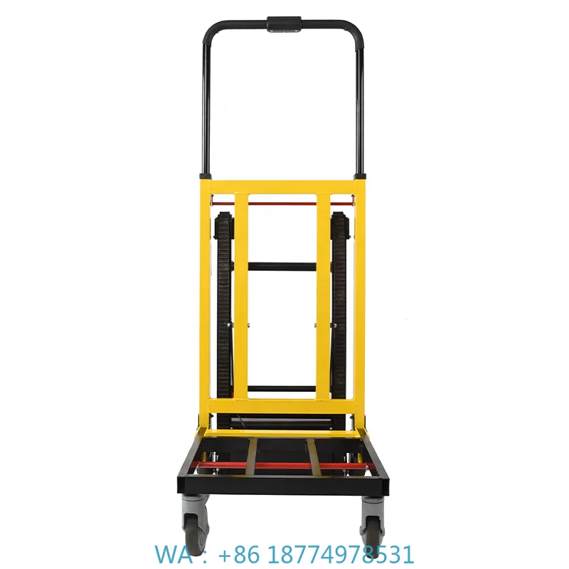 Electric Stair Climber Hand Cart Foldable Trolley Portable 4 Wheels Hand Cart Dolly Trolley Hand Truck Stair Climbing