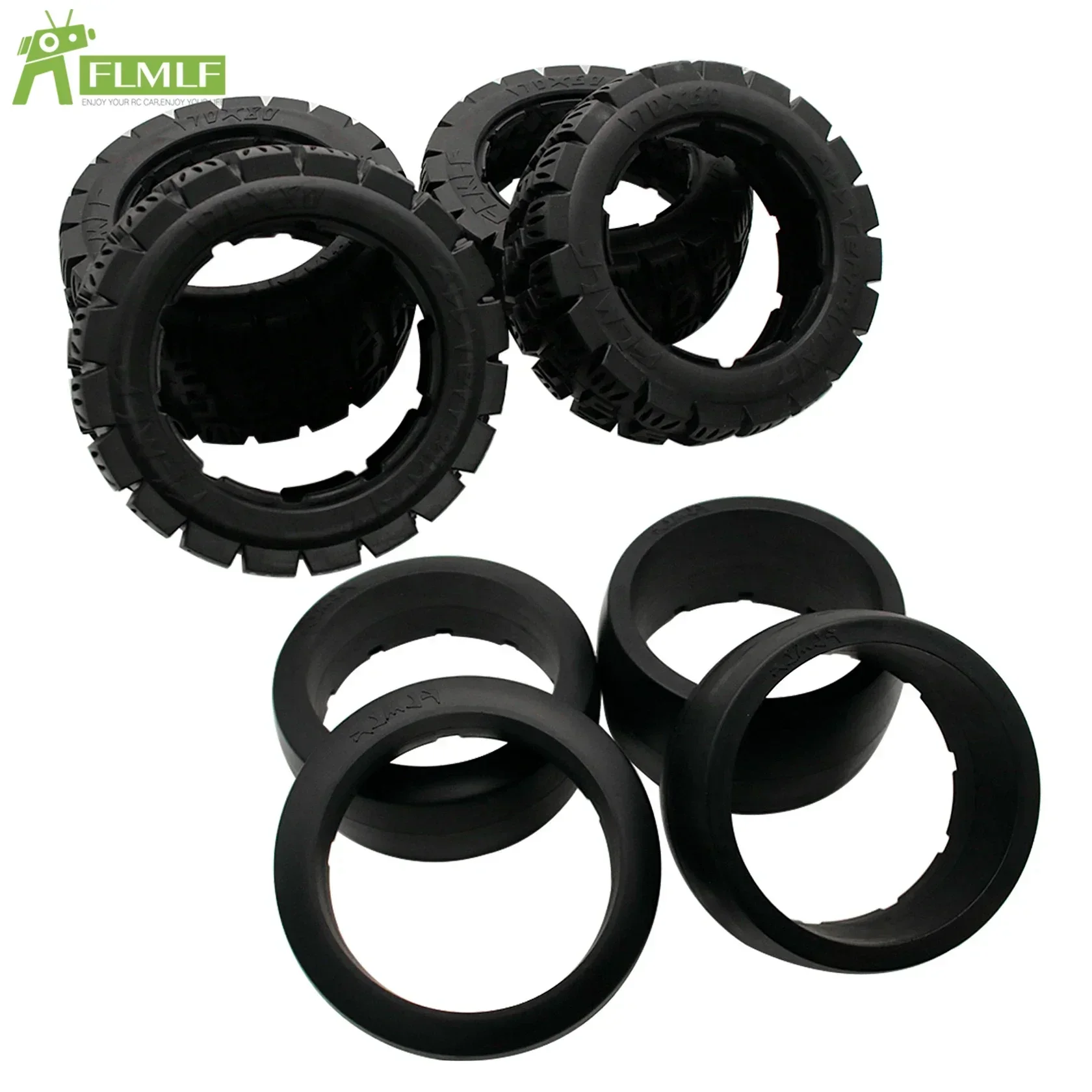 Zestaw opon przednich lub tylnych, odporny na zużycie, terenowy, 170x60/80mm, do modeli RC 1/5 HPI ROFUN ROVAN KM BAJA 5B SS Buggy