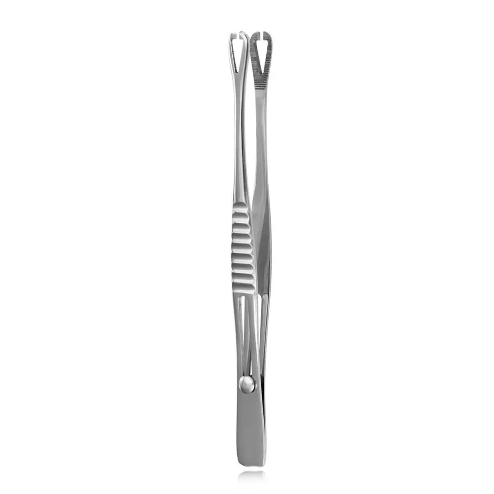Tweezers Open Round Forceps Stainless Steel Piercing Clamp Body Jewelry Tool Disposable Professional Tool Open Triangle Forceps