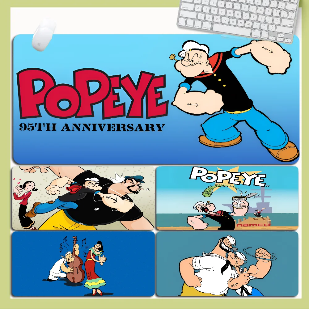 Anime P-popeyes-Sailors Large XXL Thickened Mouse Pad Oversized Gaming Keyboard Notebook Table Mat