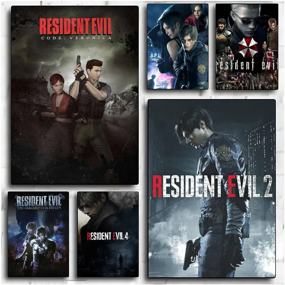 Resident E-Evil MOIVE Poster HD Art Sticky Wall Waterproof Home Living Room Bedroom Aesthetic Decoration
