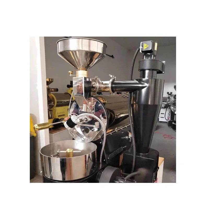 220V Coffee Bean Roaster 1KG Commercial Electric Type Gas Type Optional Semi-direct Fire Semi-hot Air Roasting Beans