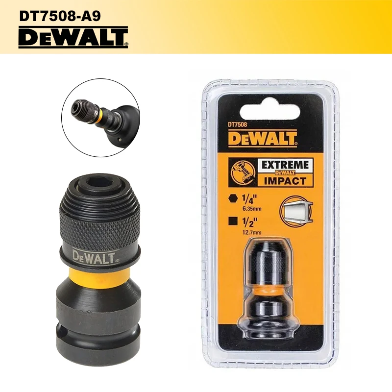 

DEWALT DT7508-A9 Impact Wrench Adapter 1/4 Inch Hex to 1/2 Square Drive Heavy Duty Power Tool Accessories Converter128128