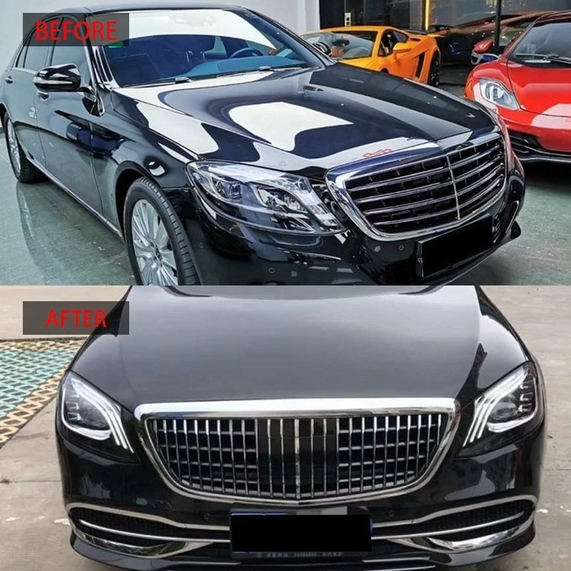 Car Front Grille For Mercedes-Benz S-Class W222 2014-2022 Babos Style Front Bumper Grill Body Kit Exterior Auto Accessories