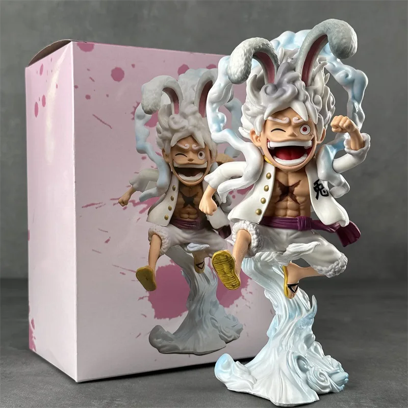

Cute One Piece rabbit's ears Nika Form Luffy Statue model.Pvc GK handmade model Toy Collectible Decoration Desktop Gift.toy gift