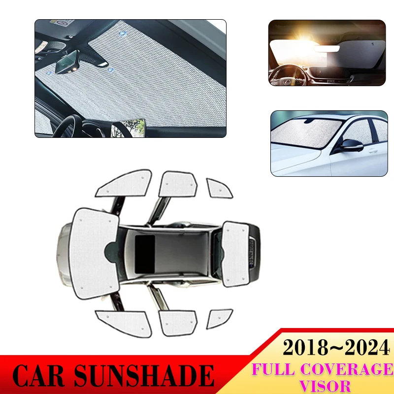 

Car Window Sunshades For Volvo XC60 2018-2024 2023 Sun Protection Windshields Side Windows Anti-UV Sun Visors Car Accessories