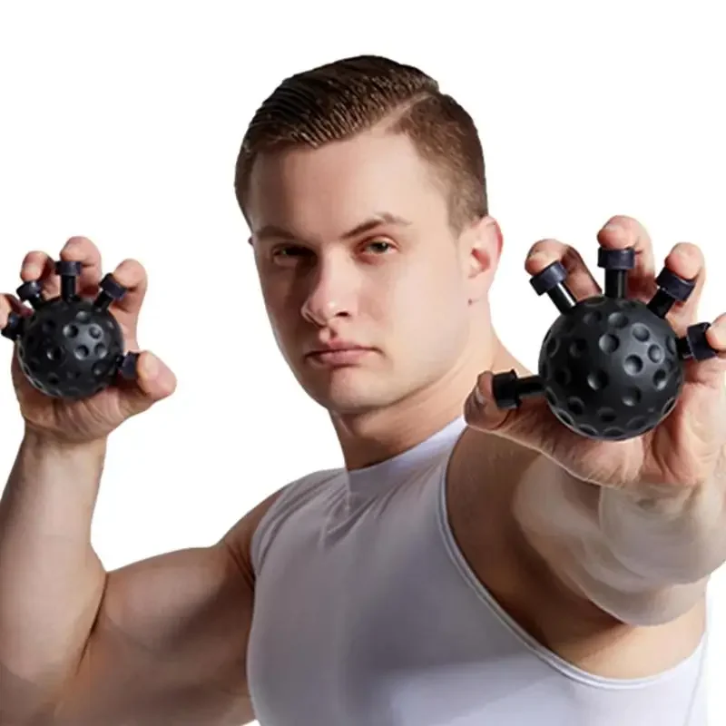 Gym Finger Hand Trainer Strengthener Grip Adjustable Resistance Balls Gripper Exerciser for Forearm Strength Climbing Training