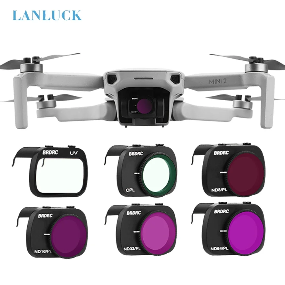 BRDRC سبائك الألومنيوم عدسة تصفية ل Mavic Mini/Mini 2/Mini SE/Mini 2 SE الطائرة بدون طيار UV CPL ND4/8/16/32 /64PL ملحقات الزجاج البصري