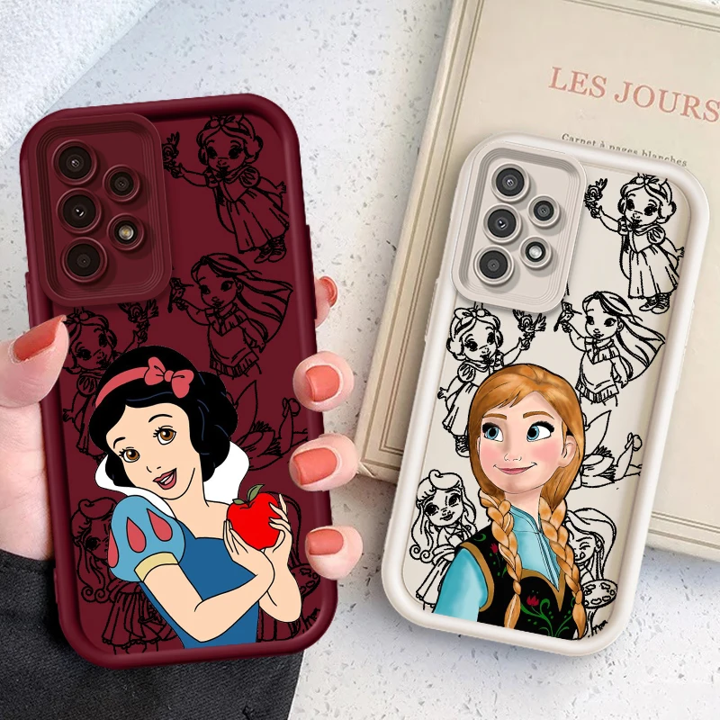 Disney Princess Beautiful For Samsung A73 A71 A54 A53 A52 A51 A33 A32 A21S A14 A13 A12 A03 A04 A05 5G Eye Ladder Soft