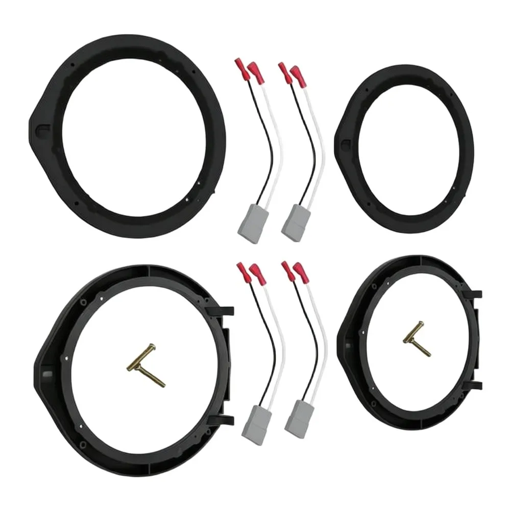 Black ABS Speaker Installation Pads with Pre-Crimped Wiring Harnesses for Select For Honda Models Direct Bolt-On Fit