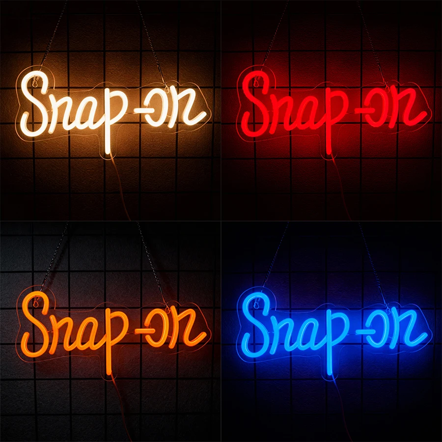Snap On Led Neon Sign, Garage Shop Business Wall Lamp, Usb Powered, Garage, Workshop, Bar, Man Cave Decor, Christmas Gifts.
