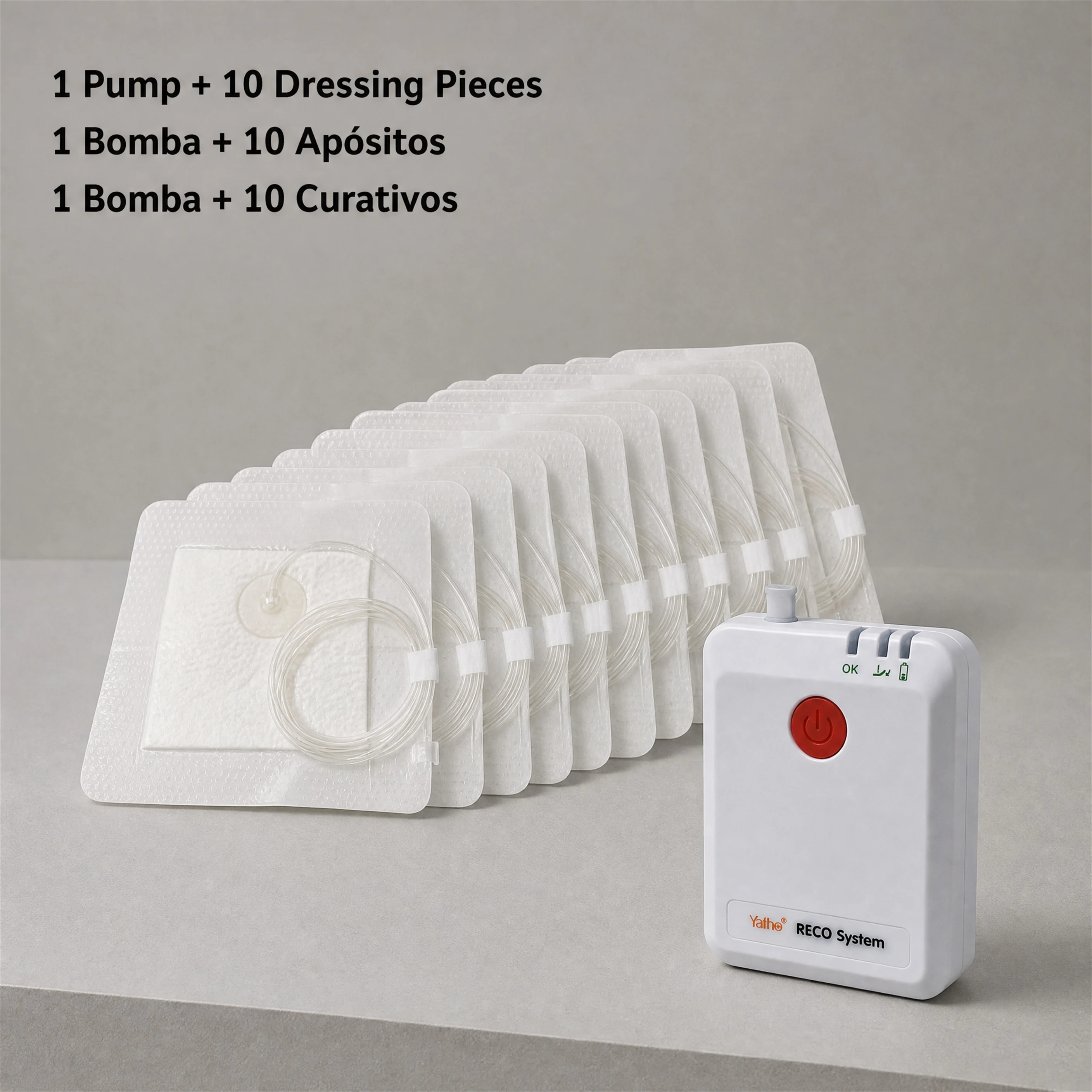Factory Wholesale Portable NPWT Pump Negative Pressure Wound Therapy System Vac Device with Dressing Kit Medical Dressing