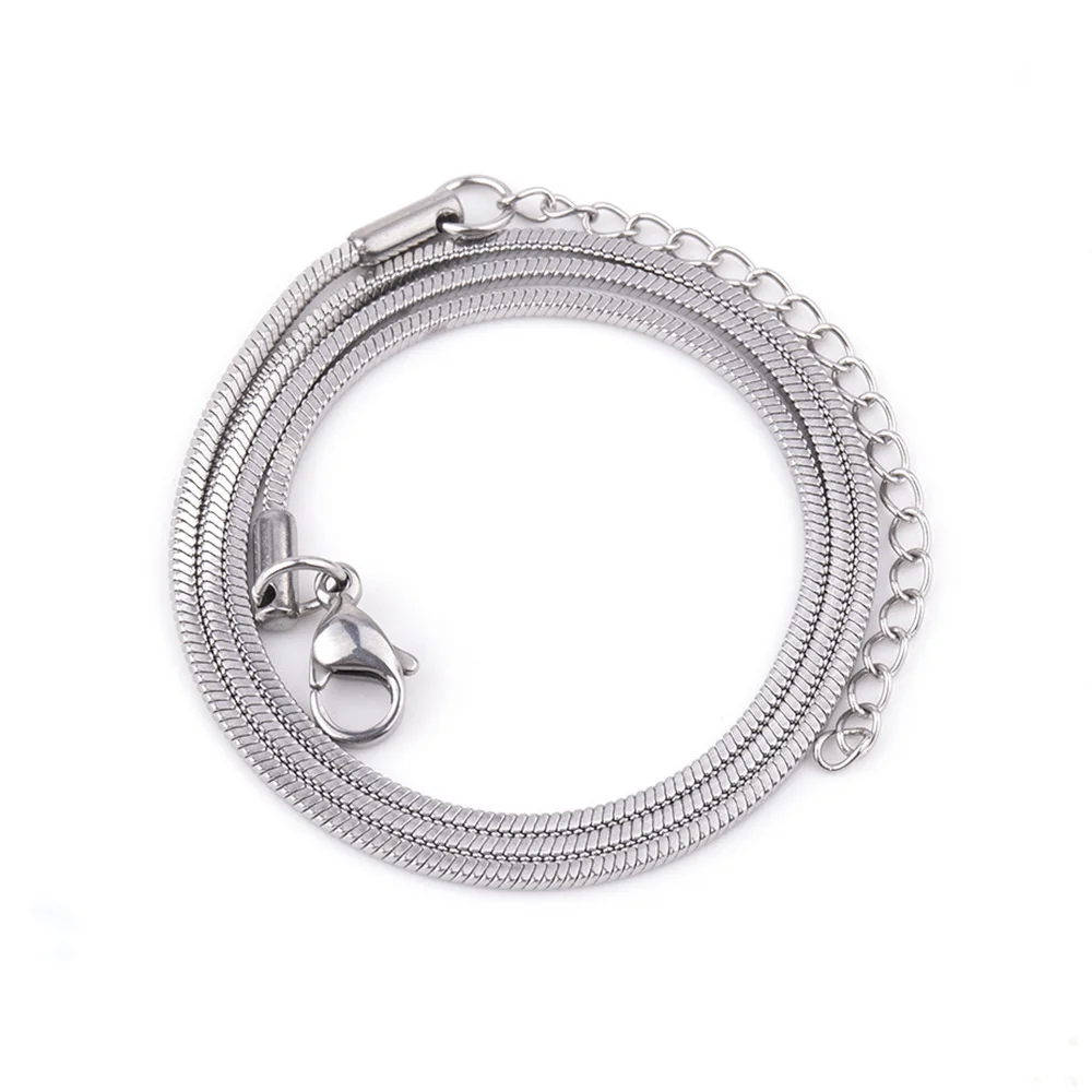 1,2 mm Edelstahl Quadratische Schlangenkette Halskette Hip-Hop Männer Schlüsselbeinkette Halskette Mode Street-Schmuck Accessoires – Detail 5