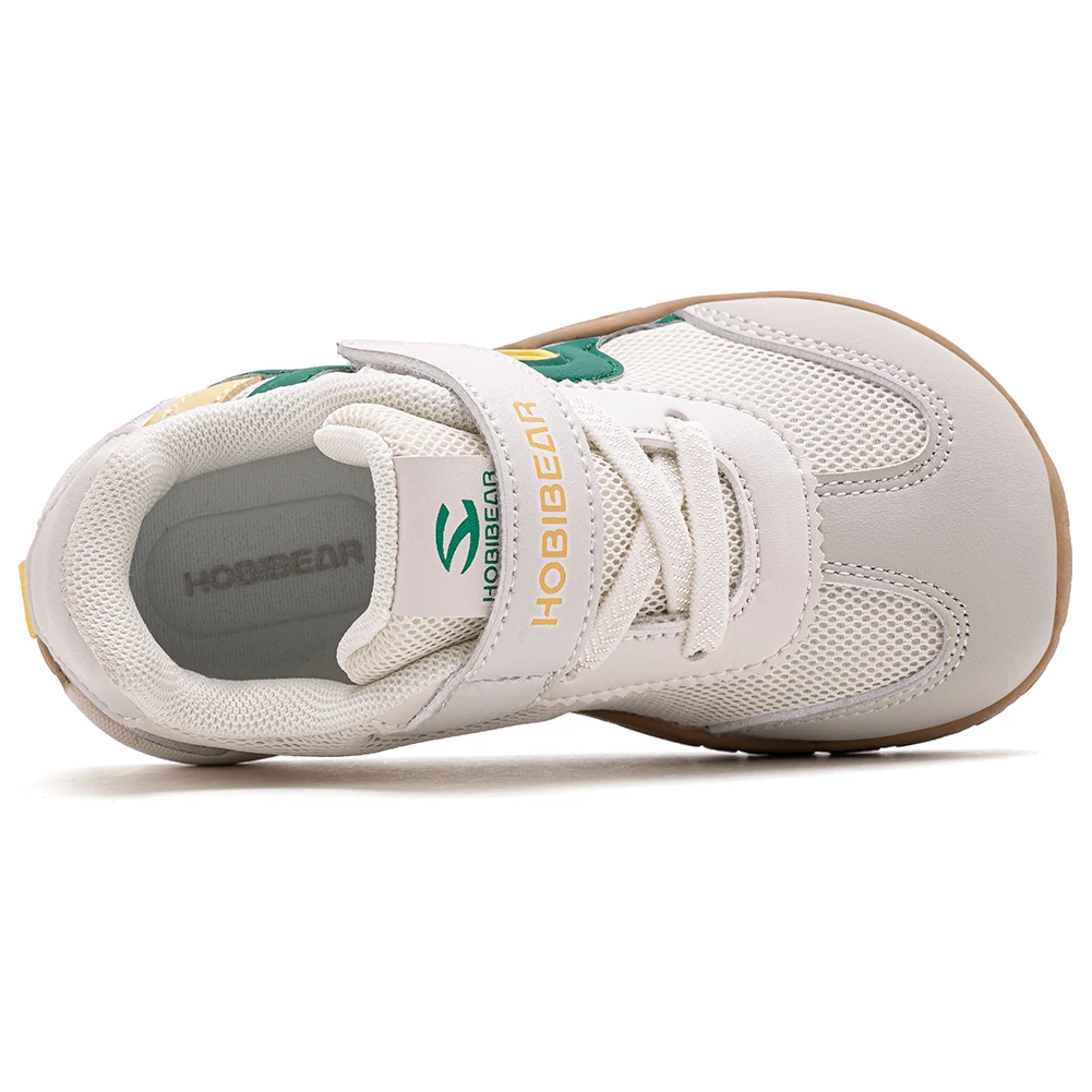 HOBIBEAR Kleinkind-Sneaker mit breiter Zehenpartie, Wanderschuhe, Trekking- und Outdoor-Wanderschuhe, mit Klettverschluss, Kunstleder-Mesh-Laufsneaker – Detail 4