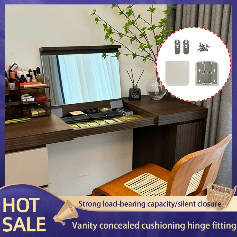 Dressing Table Hinge Down-Turn Cushioning Hinge Cabinet Door Bearing Buffer Silent Damper Flip-Type Hinge