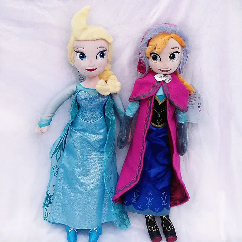 2PCS/SET 40-50CM Frozen Anna Elsa Dolls Snow Queen Princess Anna Elsa Doll Toys Stuffed Frozen Plush Kids Toys Birthday Christma