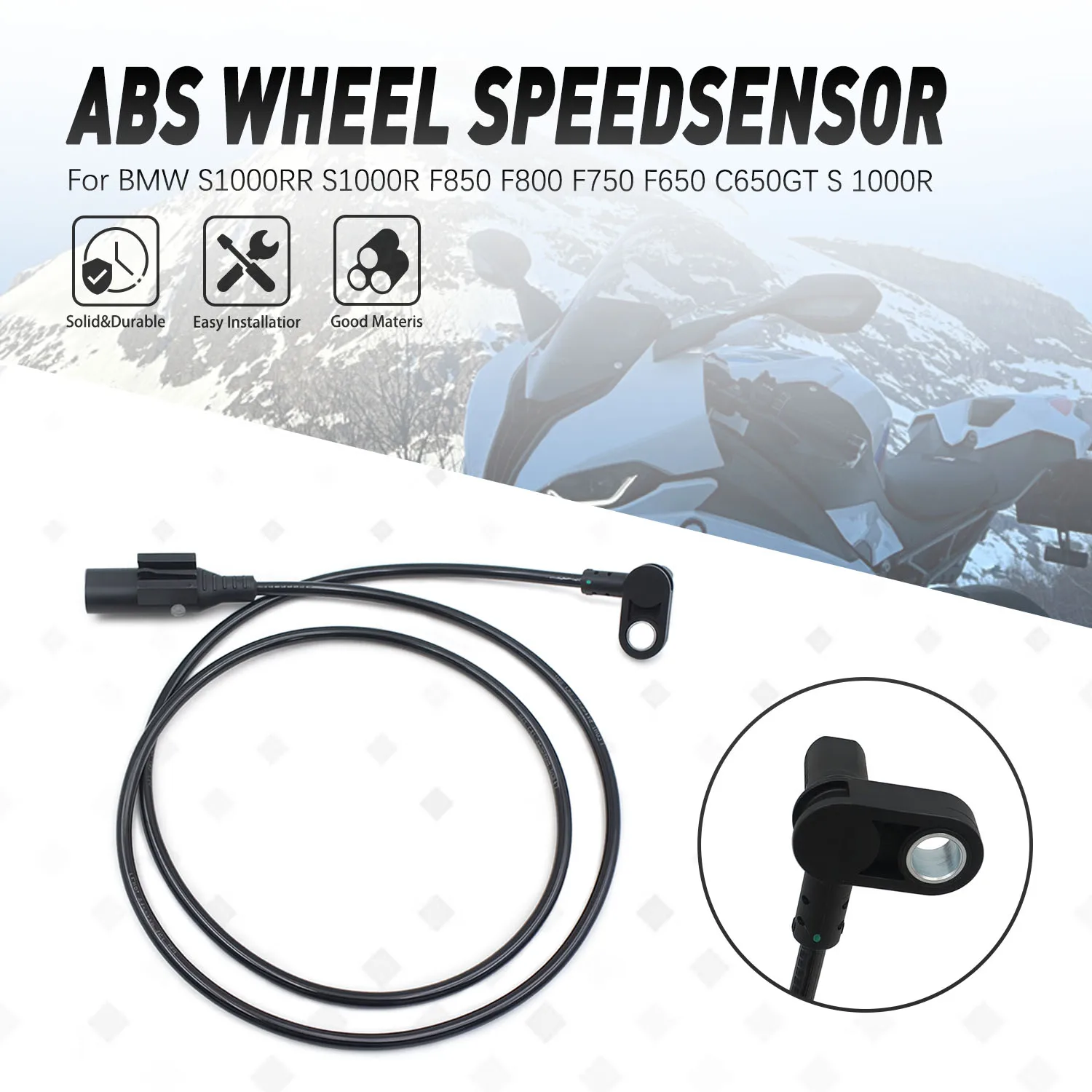 Für BMW S1000RR S1000R F850 F800 F750 F650 C650GT S 1000R 2010-2018 Motorrad ABS Raddrehzahlsensor