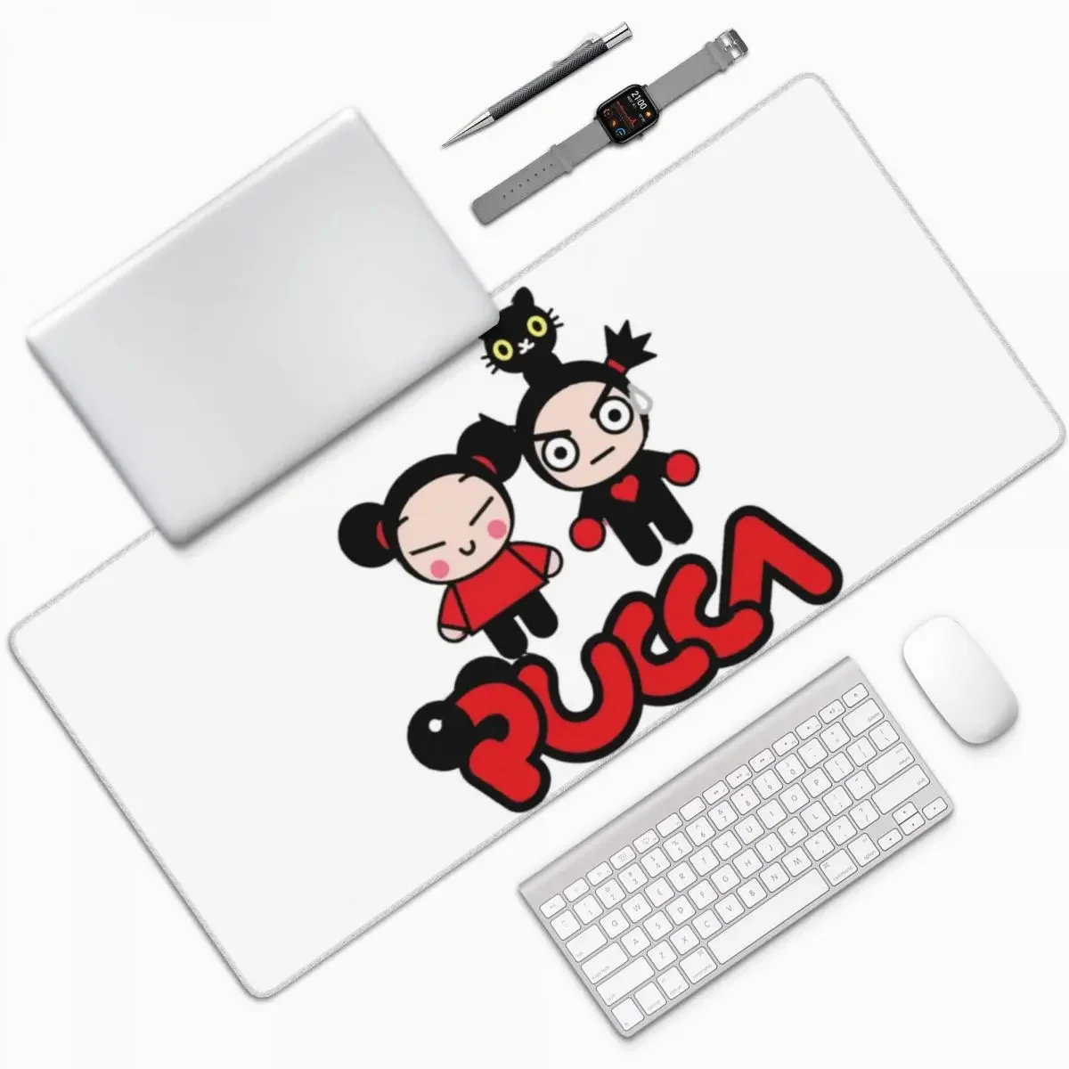 

Pucca Pucca большой коврик для мыши, компьютерная клавиатура, коврик для мыши, игровой коврик для ноутбука, офисные аксессуары, настольные коврики