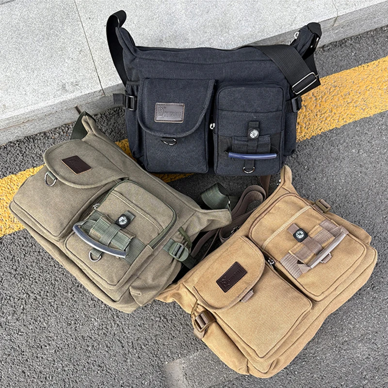 Herren Messenger Bag Casual Laptop Umhängetaschen Reise Business Aktentasche Pack Outdoor Wandern Handtasche Große Vintage Schultasche