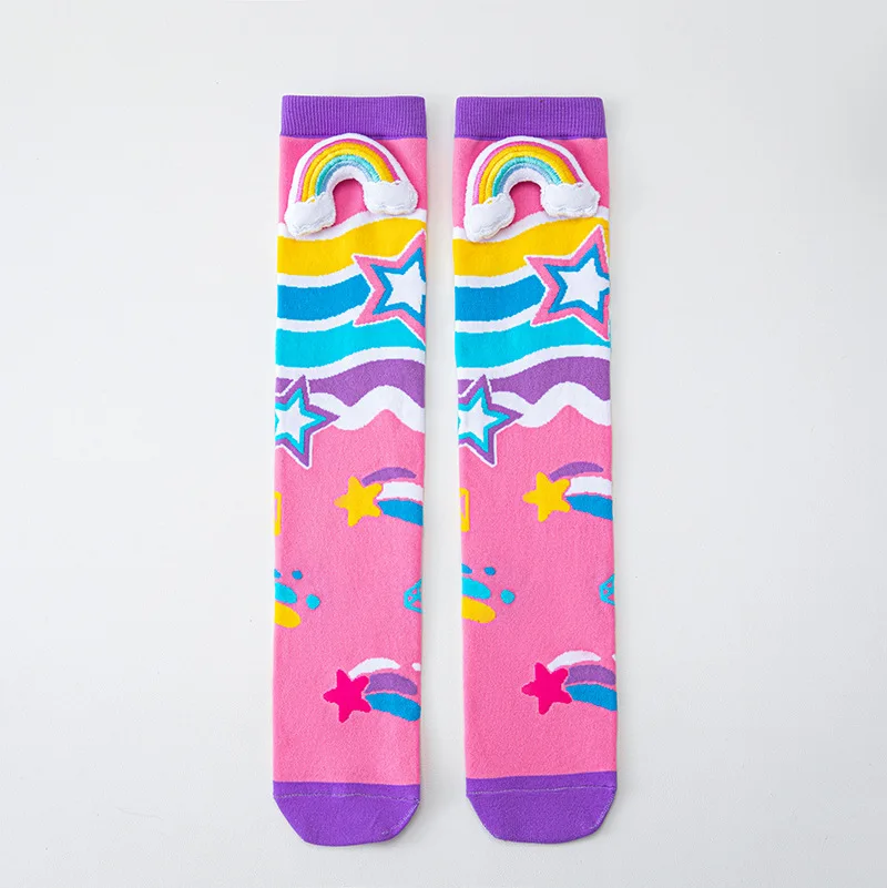 Niedliche Cartoon-Kinderstrümpfe Lustige Schmetterling-Oktopus 3D Kindersocken Party Festival Mädchen Jungen Lange Socken Kniestrümpfe – Detail 17
