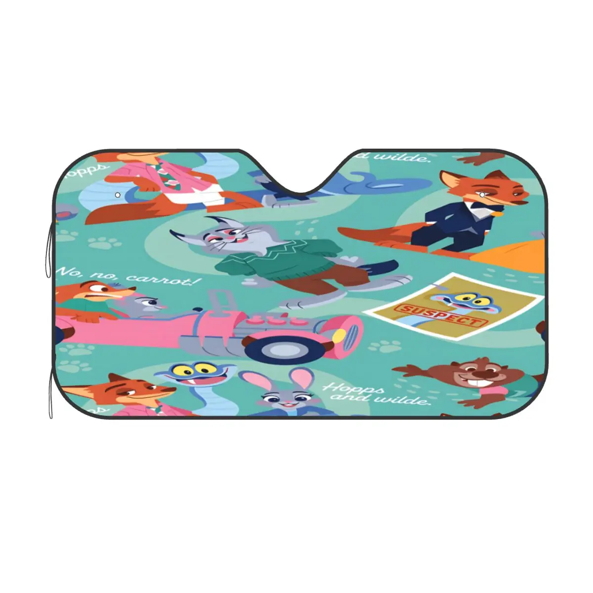 

Zootopia Folding Car Windshield Sun Shade Sun Protection Waterproof Trendy Auto Front Window Sunshade Cover