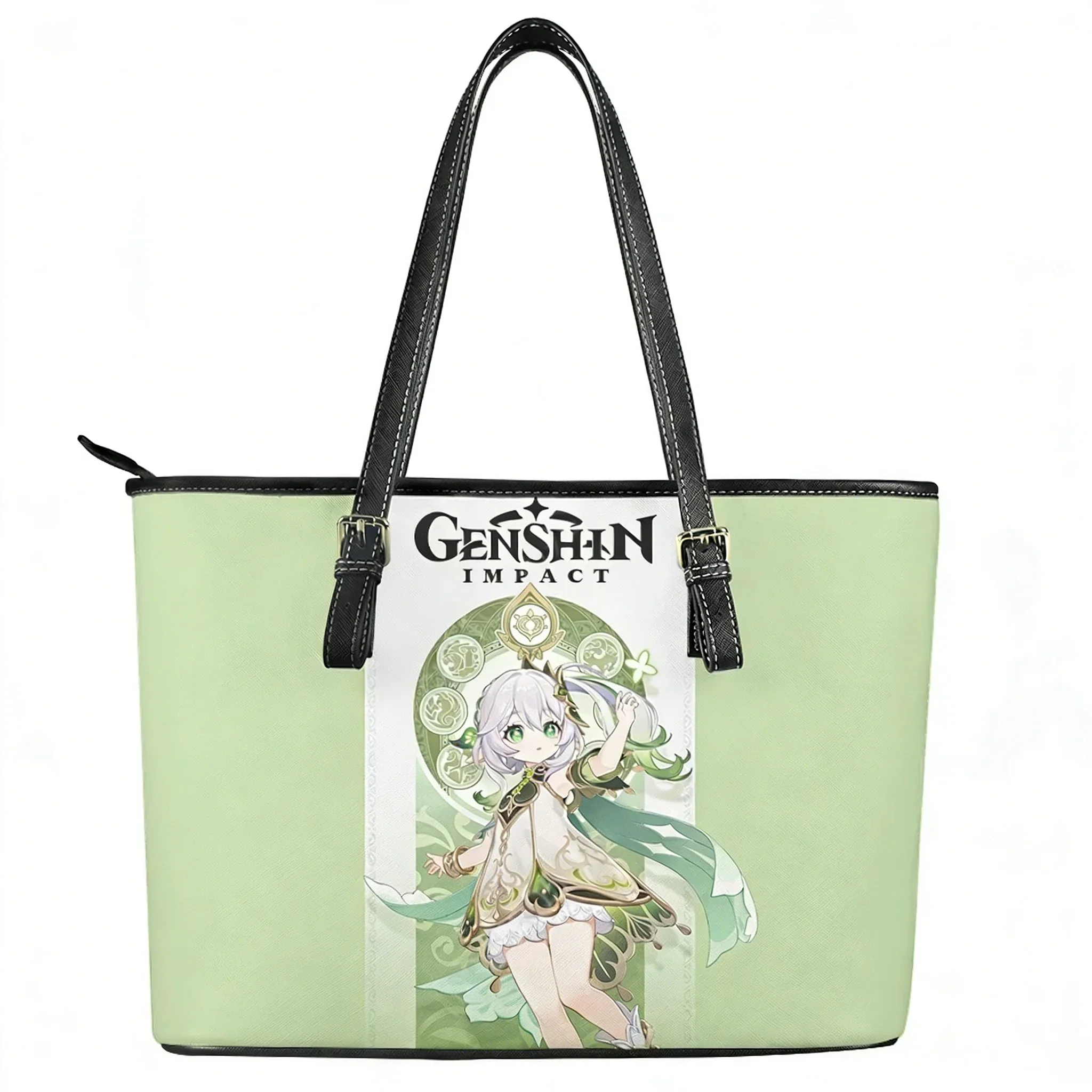 

Genshin Nahida Handbag Womens Mens Vintage Personalized Tote Bag Shoulder Bag Business Leather Purse Travel Customized Bag Gift