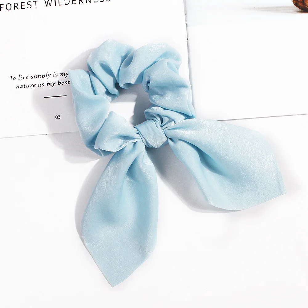 Leopard Bowknot Elastisches Haarband Frauen Einfarbig Scrunchie Mädchen Haargummi Pferdeschwanz Halter Stirnband Haar Seil Haar Zubehör – Detail 22