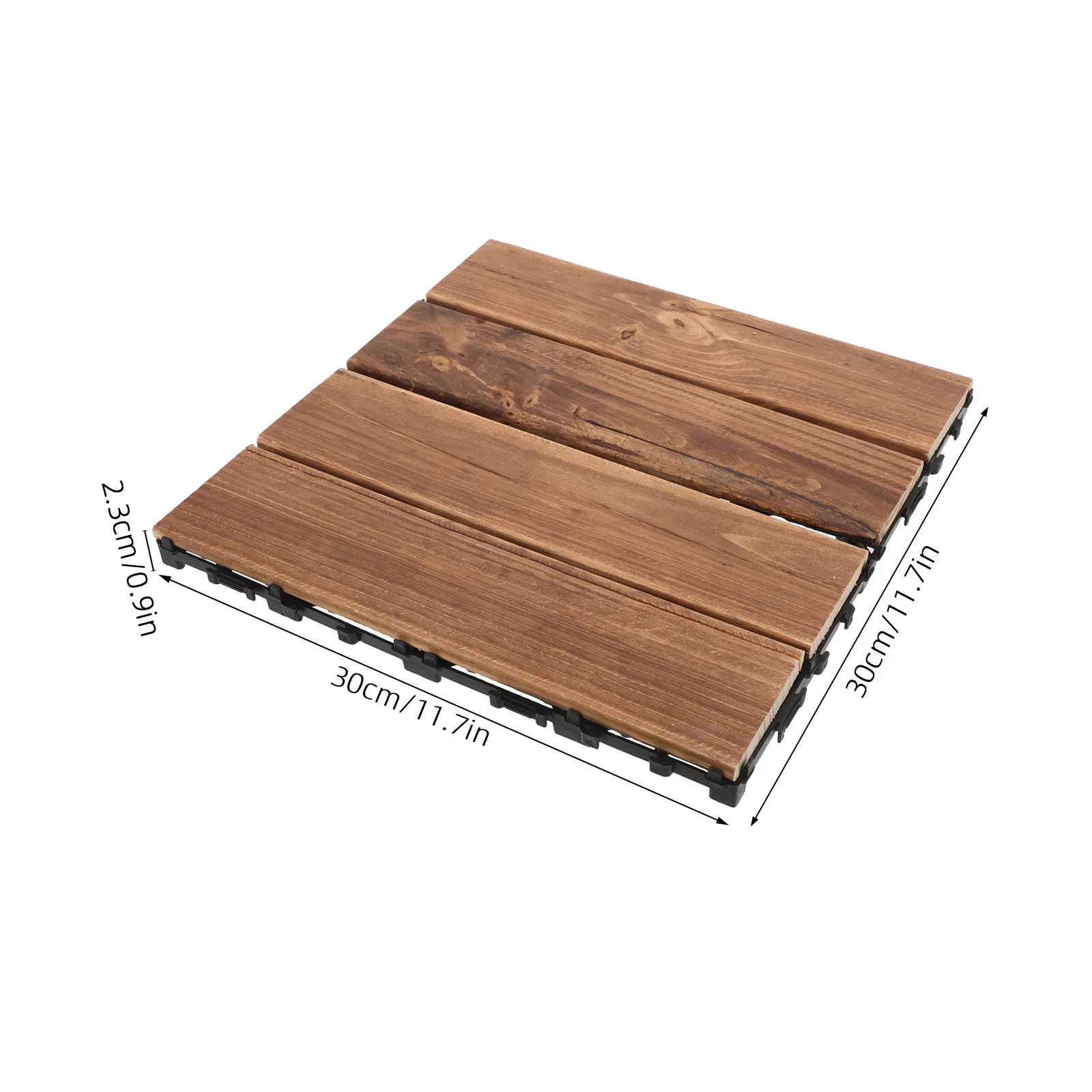2 pcs Plastic Wood Outdoor Tiles Patio Balcony Garden Floor Halloween Christmas New Year Deck Tiles Outdoor Flooring