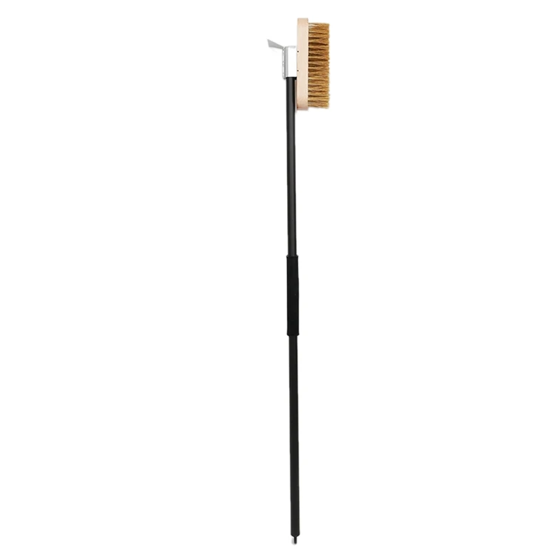Pizza Oven Copper Brush Bristle Brass Scraper Household Grill Cleaning Oven Brush with 80cm Aluminium Handle-AT35