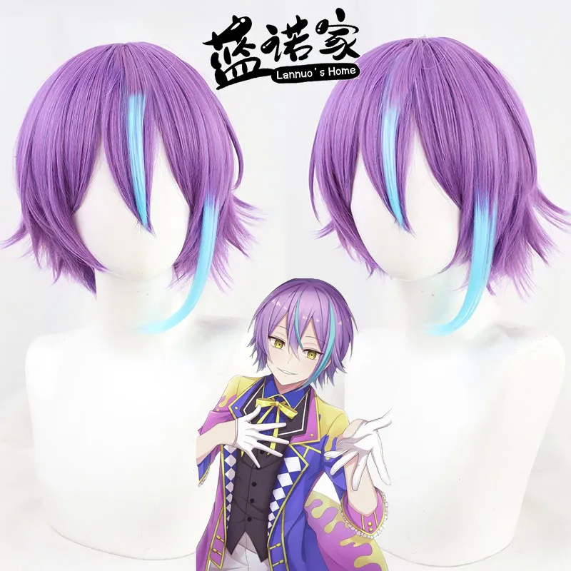 Virtual YouTube Vtuber Kamidai Rui Cosplay Wig Halloween Carnival Party Props Synthetic Hair Heat Resistant Fiber + Wig Cap