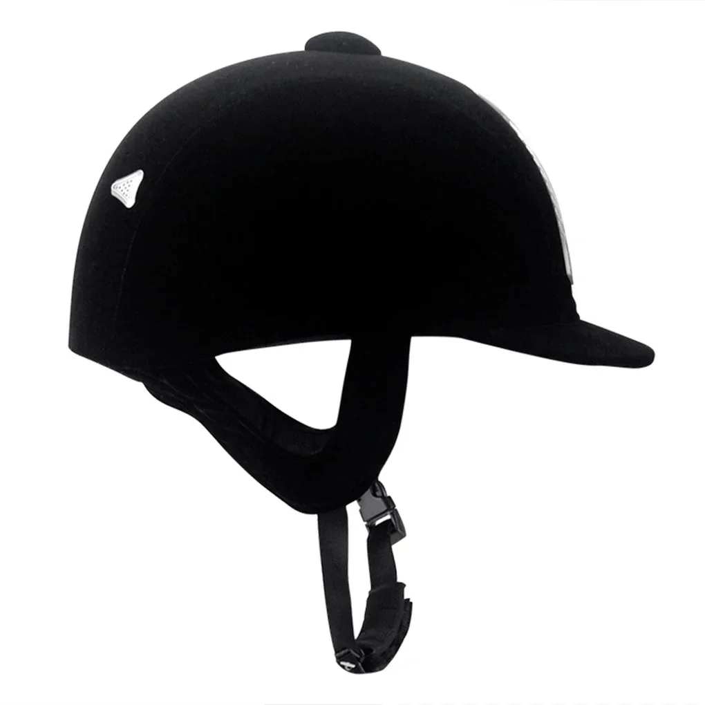 Casco para montar a caballo para hombres, mujeres y niños, protección de seguridad ABS duradera y transpirable, media cubierta, 52-62cm