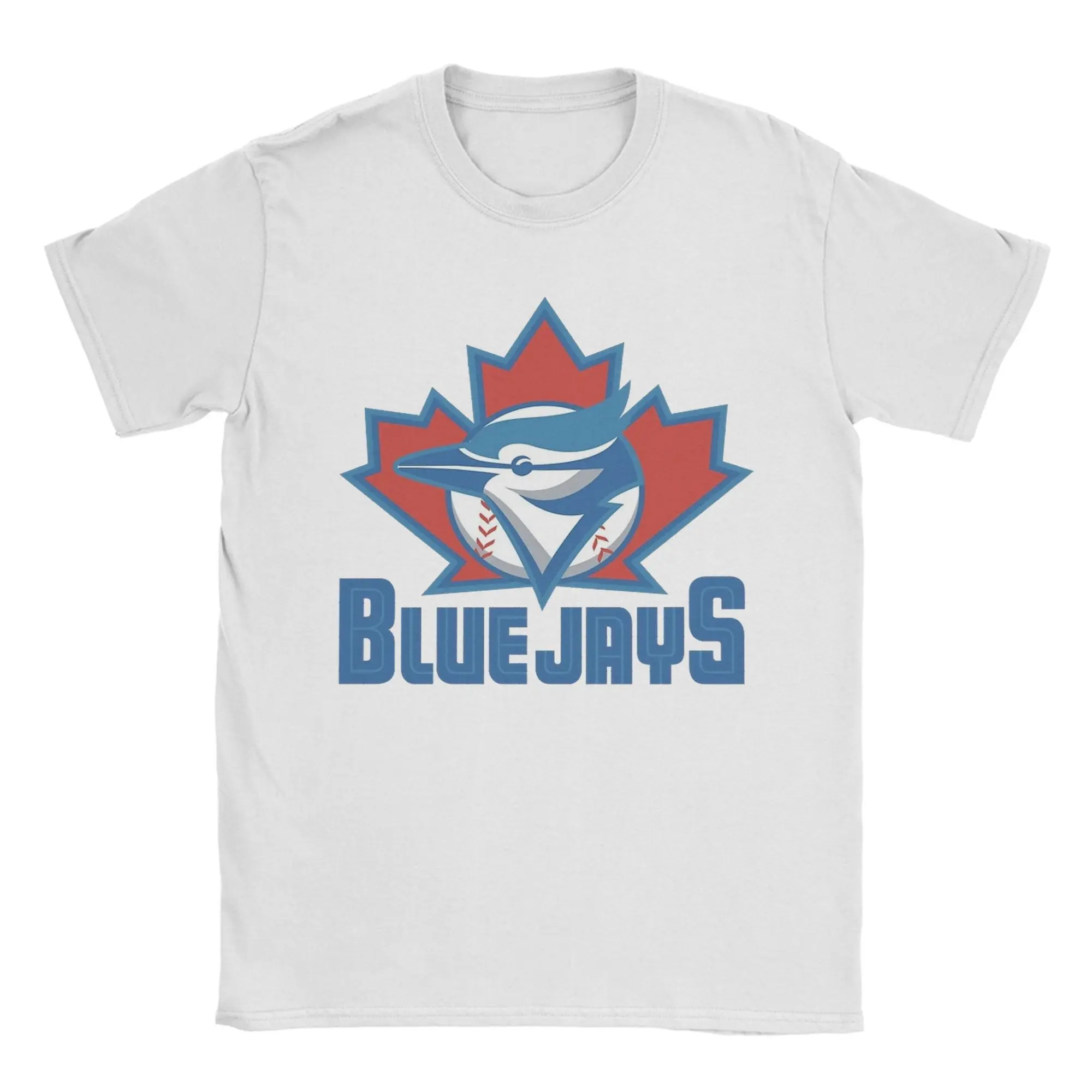 Винтажная футболка с изображением листьев и птиц Blue-Jays, мужская футболка с круглым вырезом, 100% хлопок, футболки с короткими рукавами, летняя одежда
