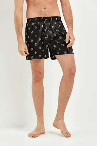 JupiterSecret 6 st. herrboxershorts med satintryck, stretchiga, casual herrkalsonger för vår/sommar, varje dag 6 best sales Boxer STV - №1