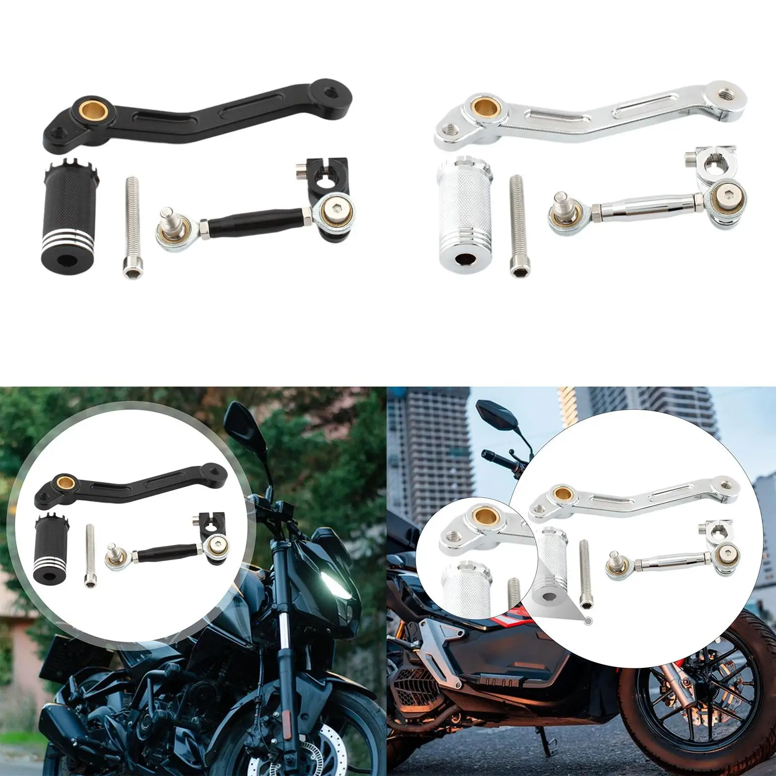 

Gear Shifter Lever Aluminum Alloy Motorbike Accessories Replacement Sturdy Gear Shifter Shift Lever Pedal for 1985-2007