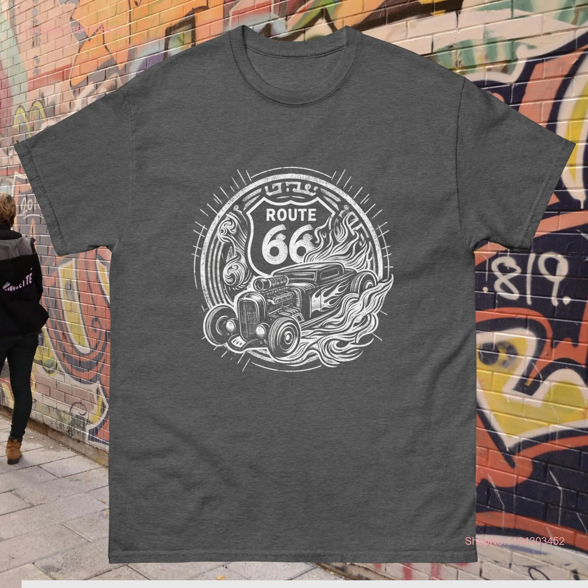 Retro Vintage Hot Rod Classic Cruiser Built for Speed Burnout King HotRod Roadster Route 66 T Shirt long or short sleeves