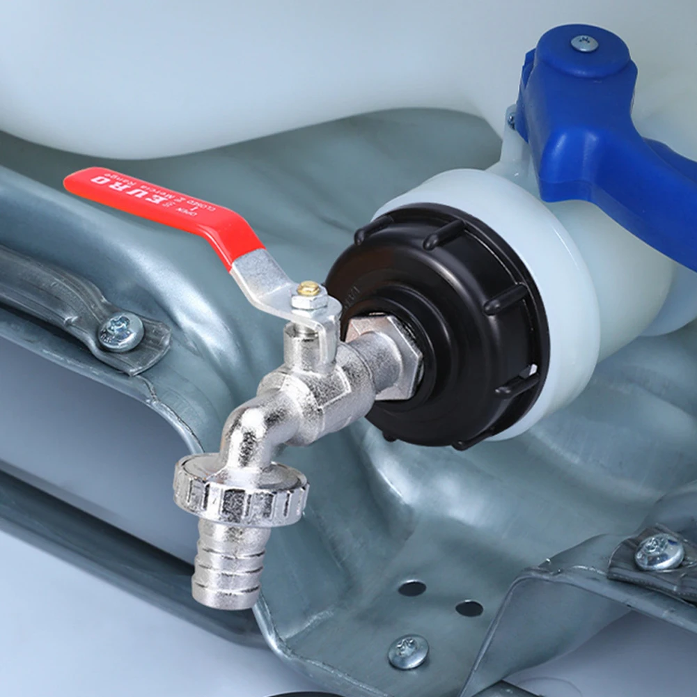 Adaptador de tanque ibc de 1 polegada, 60mm, rosca grossa, torneira de água, acessórios de substituição, jardim, casa, válvula