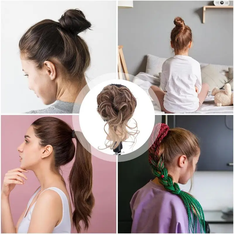 Women Messy Hair Bun Piece Messy Bun Hair Extensions Hair Pieces for Women Hair Accessories for Women with Bun Hair Pieces Hair