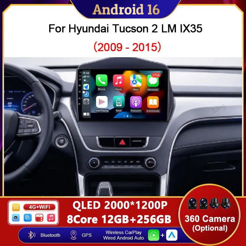 9 inch DSP Stereo Intelligent System Wireless CarPlay For Hyundai Tucson 2 LM IX35 2009 - 2015 Car Multimedia Player Head Unit