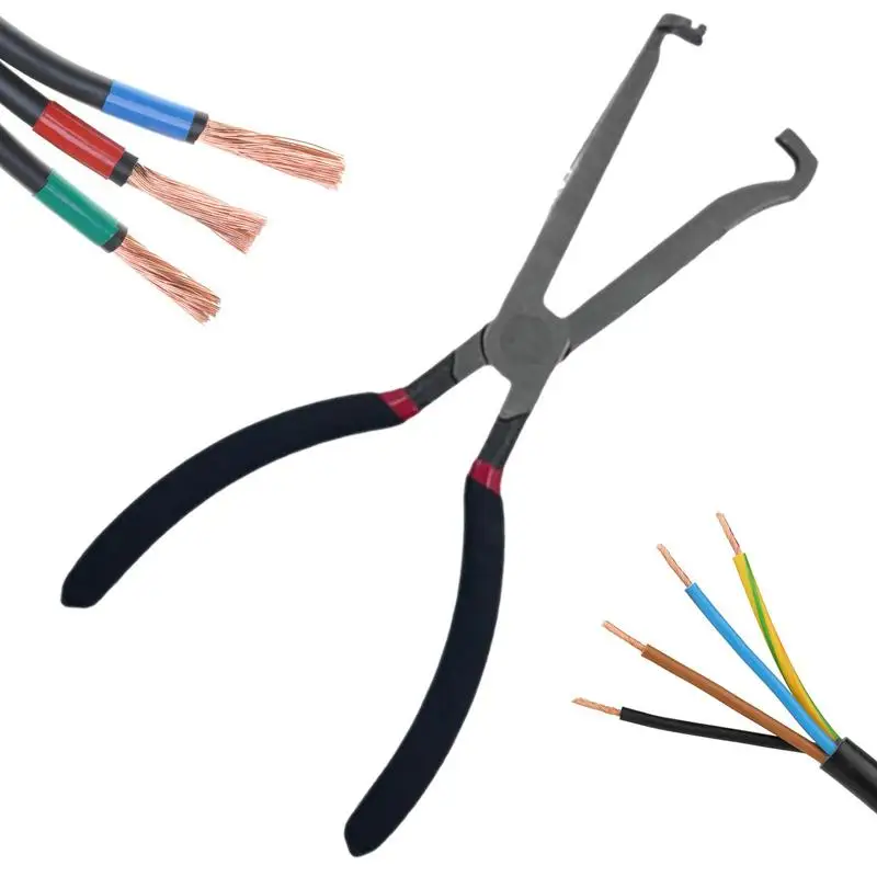 Car Electrical Clip Disconnect Pliers Auto Electrical Connector Disconnect Pliers Long Spark Plug Removal Pliers Hose Pipe Clamp