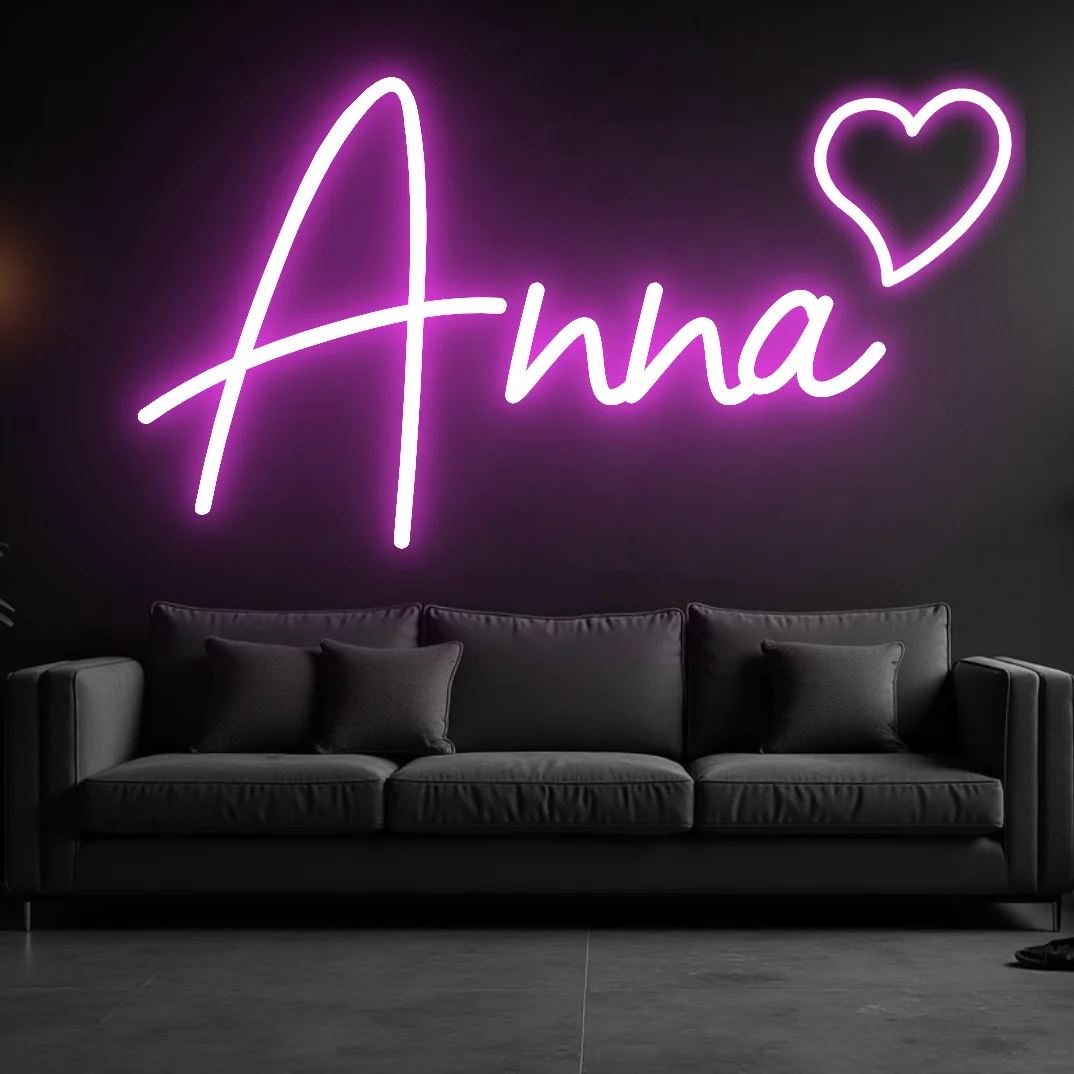 Benutzerdefiniertes LED-Neonschild, USB dimmbar, personalisierter Name |   Perfekte dekorative Wandbeleuchtung für Hochzeitsgeschenke im Schlafzimmer, Zuhause, Party