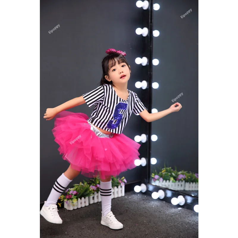 

Kids Girls Sequins Ballet Dance Dress Shiny Gymnastics Modern Latin Jazz Dancing Costume Dancewear