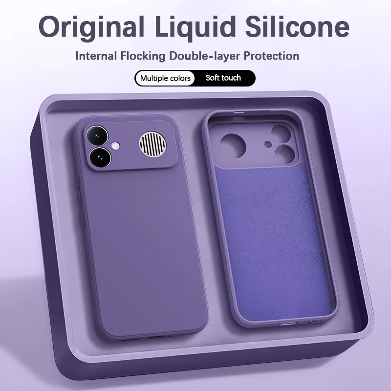

Liquid Silicone Phone Case for Redmi K90 Max 5G Original Soft Fashion Classic Square Camera Protection High Qualtiy Bumper Cover