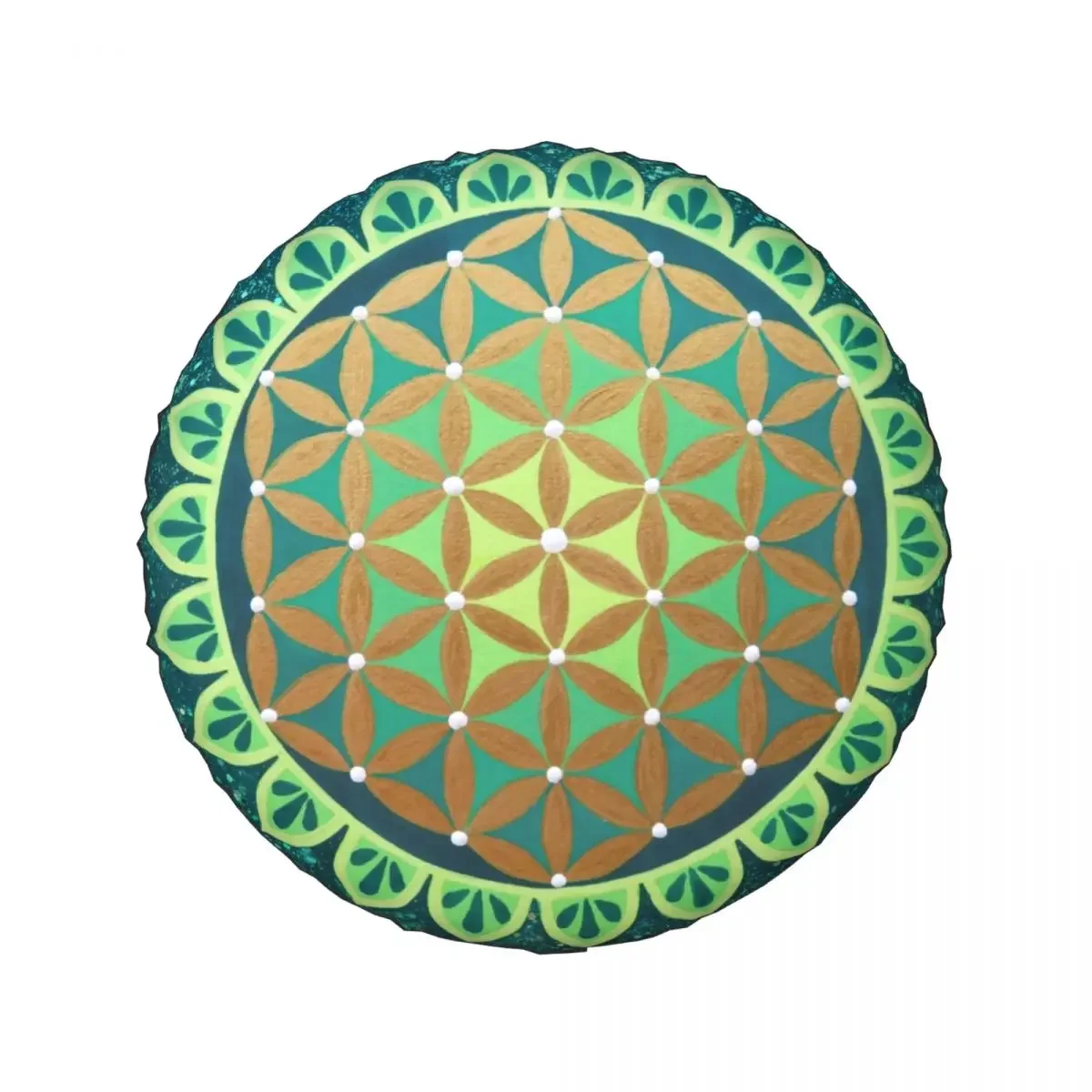 Flower Of Life Mandala Spare Tire Cover for Jeep RV SUV 4WD 4x4 Sacred Geometry Car Wheel Protector Covers 14