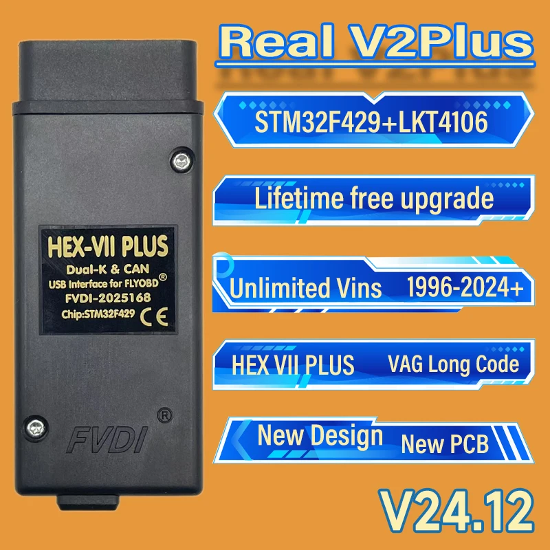 

Newest HEX V2 PLUS Auto Scan com Diagnostic Tools VAG Coding COM STM32F429 V24.12 VCDS-PLUS For VW AUDI Skoda Seat