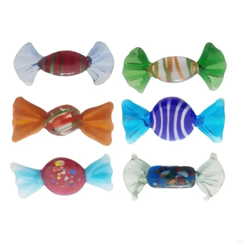 D0AD Beautiful Glass Candys Collectibles الحلي المحددة لللكنة المنزلية